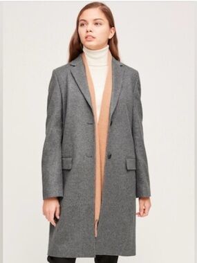 Gray Wool-Blend Trench Coat - Classic Women's Overcoat